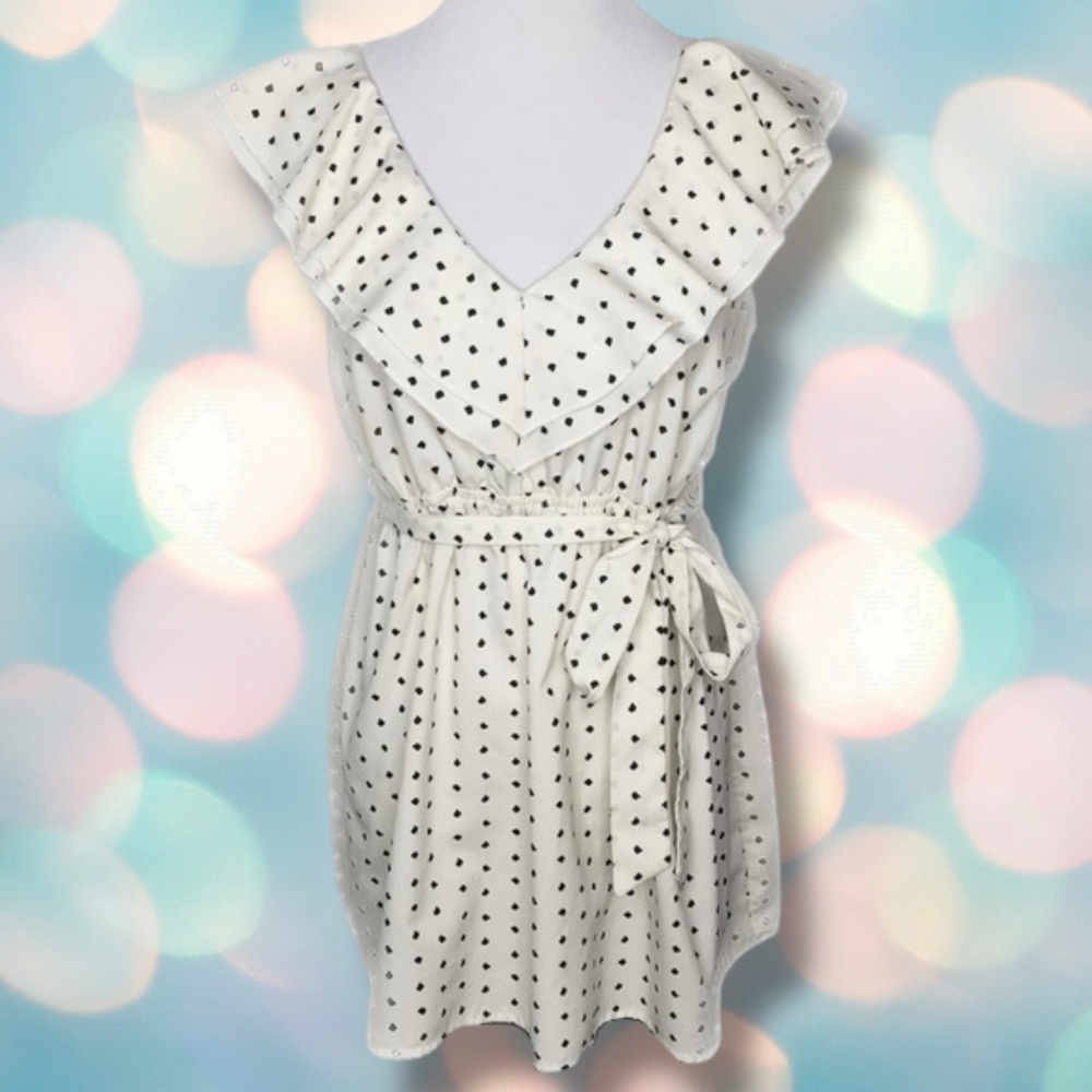 Oh Baby By Motherhood Maternity Women’s Polka Dot Ruffle Blouse Size S